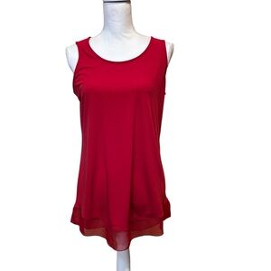 Cato‎ Bold Red Sleeveless layered Tank Top size medium